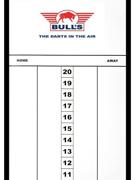 Bulls Styrene Scoreboard 60x30 cm Black