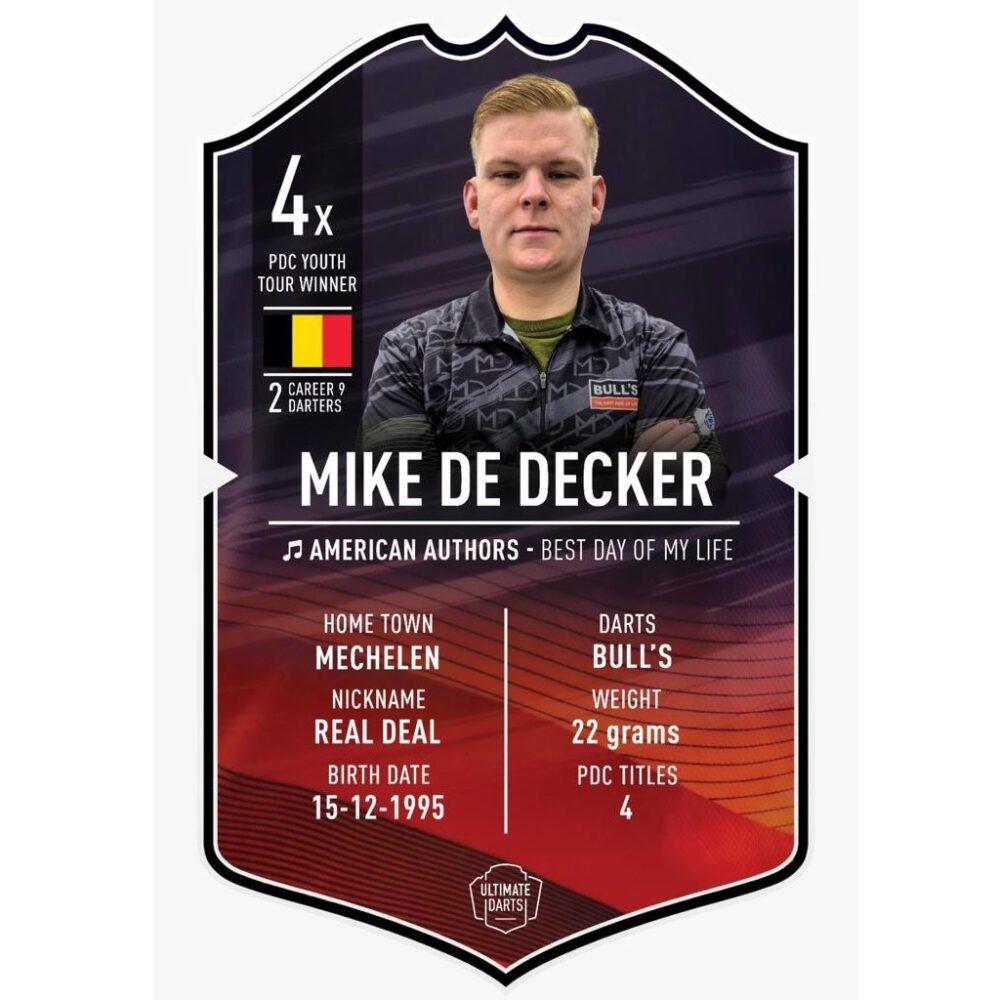 Ultimate Darts Card Mike De Decker