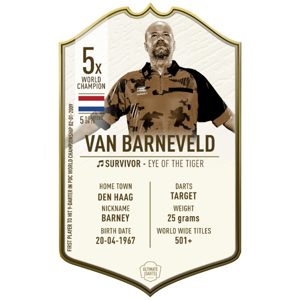 Ultimate Darts Card Immortals Raymond Van Barneveld