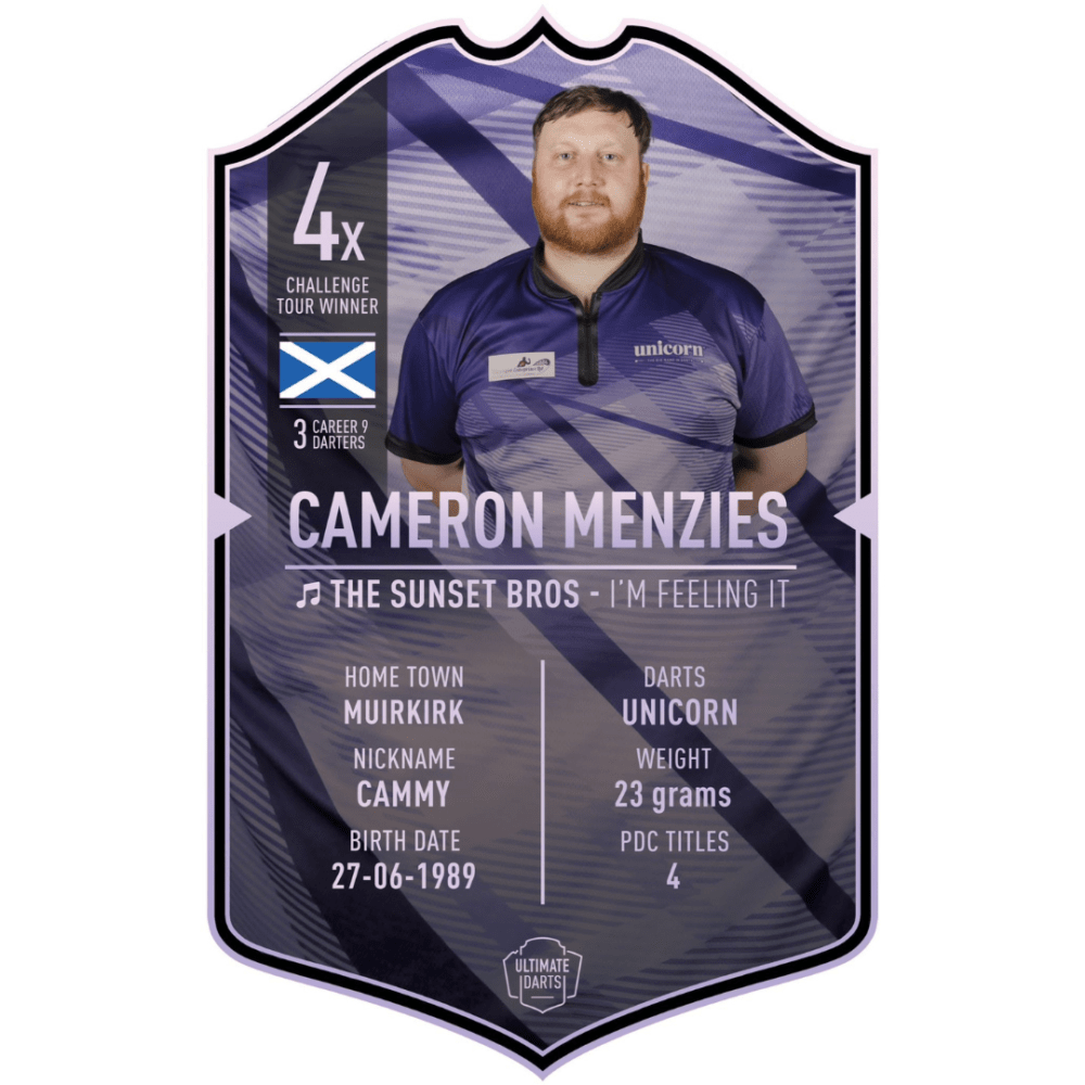 Ultimate Darts Card Cameron Menzies